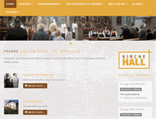 Tablet Screenshot of pfarre-hall.at